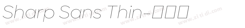 Sharp Sans Thin字体转换